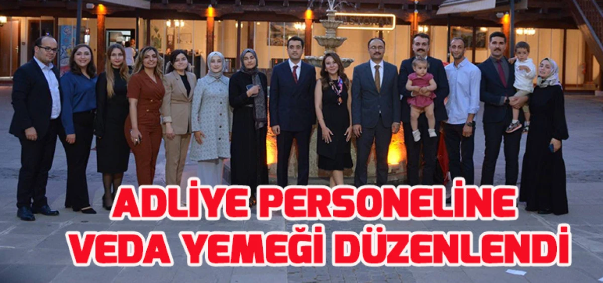 Adliye Personeline Veda Yemeği Düzenlendi