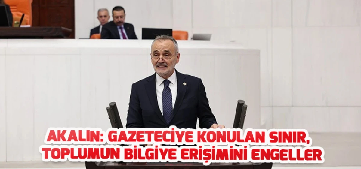 Akalın: Gazeteciye Konulan Sınır,Toplumun Bilgiye Erişimini Engeller