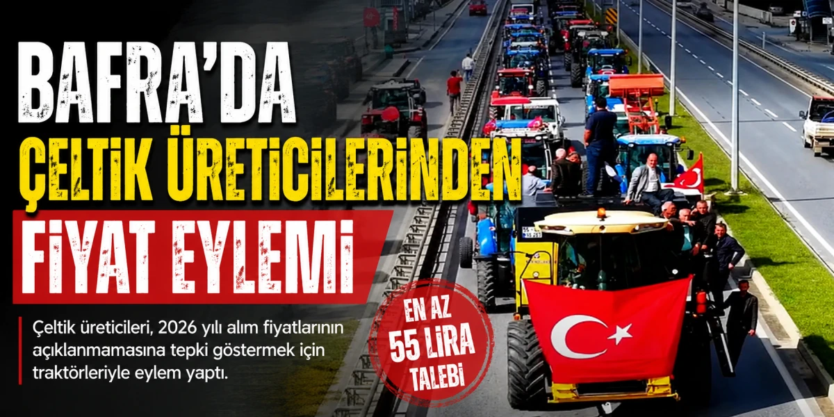 Bafra&rsquo;da &Ccedil;eltik &Uuml;reticilerinden Fiyat Eylemi
