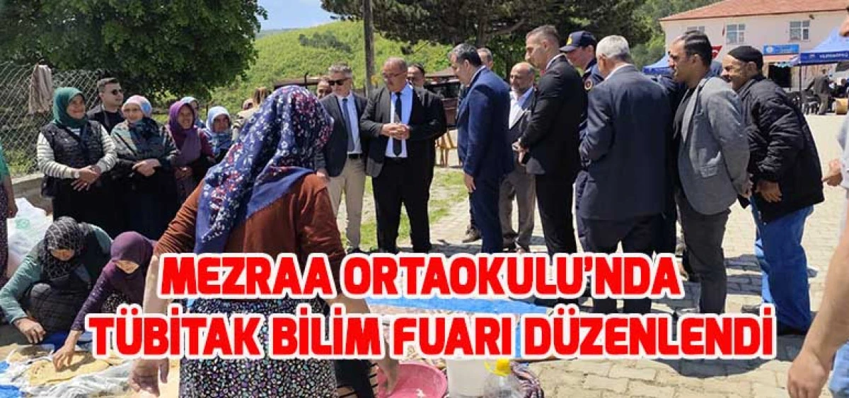 Mezraa Ortaokulu’nda TÜBİTAK Bilim Fuarı Düzenlendi