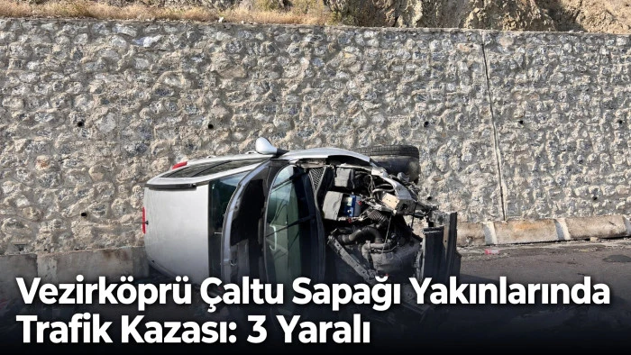 Vezirk&ouml;pr&uuml; &Ccedil;altu Sapağı Yakınlarında Trafik Kazası: 3 Yaralı