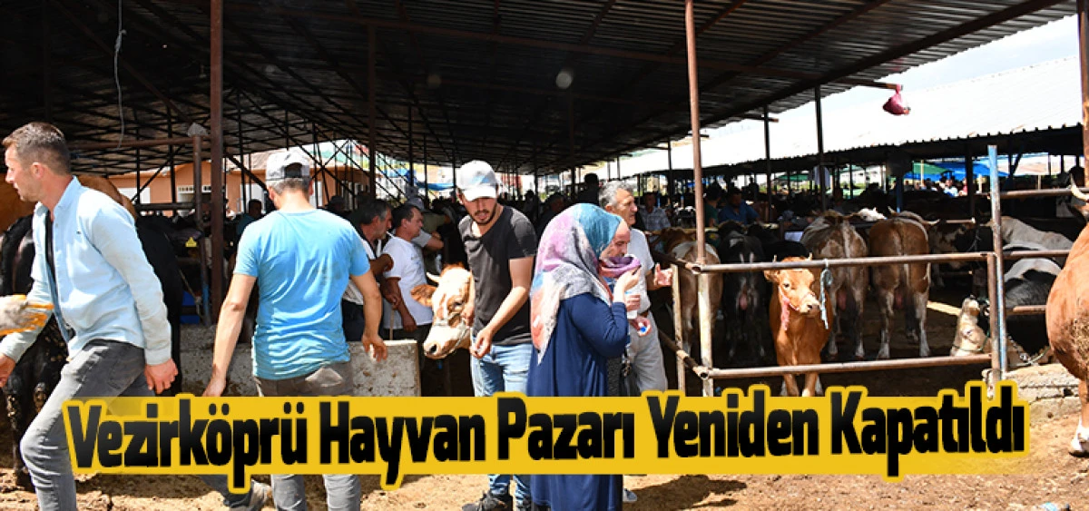 Vezirköprü Hayvan Pazarı Yeniden Kapatıldı