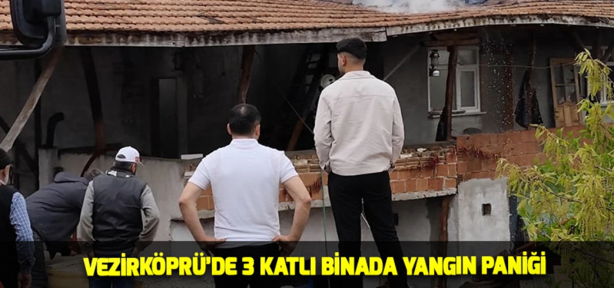 Vezirk&ouml;pr&uuml;&rsquo;de 3 Katlı Binada Yangın Paniği