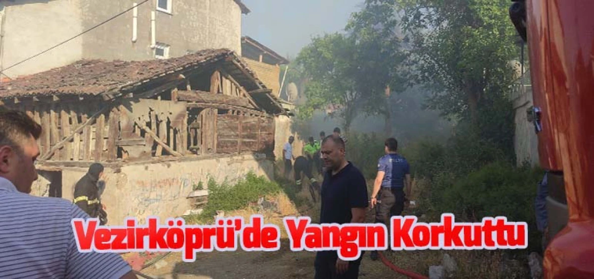 Vezirköprü’de Yangın Korkuttu